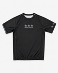 Three-Star Short Sleeve Rashguard — Black