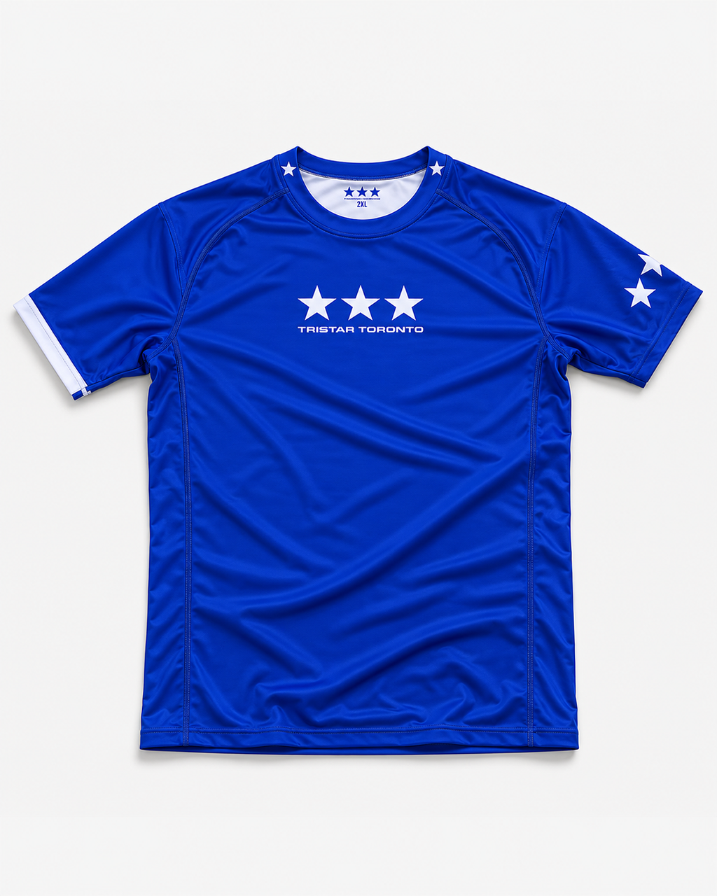 Three-Star Short Sleeve Rashguard — Blue