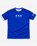 Three-Star Short Sleeve Rashguard — Blue